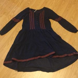 Embroidered Peasant Dress
